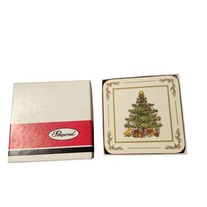 Pimpernel vintage Christmas Tree coaster set